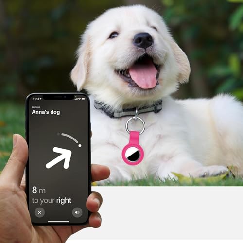 Linsaner Case for AirTag 2nd Gen (2026) & 1st Gen, Silicone Holder Keychain Key Ring, Protective Cover for Apple for Air Tags, GPS Finder Accessories for Bags, Pets, Kids, Luggage, Hot Pink - Image 5