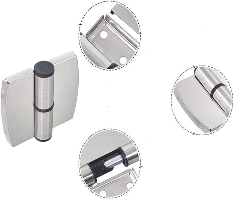 KYIEN 2Pcs Stainless Steel PublicToilet Toilet Partition Hardware Connection Accessories Hotel Shopping Mall Public Toilet Partition Hinge Self-Closing Spring Hinge (Left Side) - Image 5