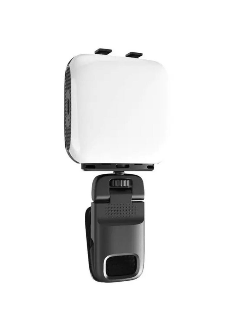 porodo Lifestyle Clip-On Fill Light with 3 Color Temperatures, 1000mAh Battery Capacity, Up to 24 Hours Working Time, 3 RGB Lights, Wide Compatibility, 4W Power - Black  - Image 2