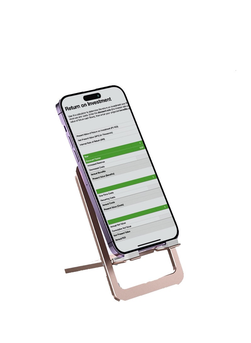 LEVELO Airlift Aluminum Foldable Phone Stand / Durable & Secure / Lightweight and Portable Phone Holder - Pink  - Image 5
