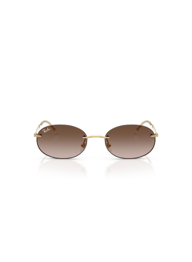 راي بان Unisex Ray-Ban RB3767 001/13 Unisex's Rimless Oval Sunglasses - Lens Size: 54 mm - Image 2