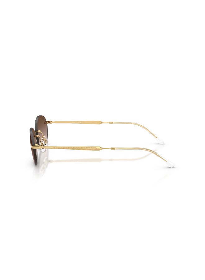 راي بان Unisex Ray-Ban RB3767 001/13 Unisex's Rimless Oval Sunglasses - Lens Size: 54 mm - Image 3