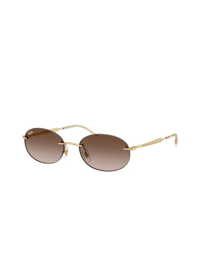 راي بان Unisex Ray-Ban RB3767 001/13 Unisex's Rimless Oval Sunglasses - Lens Size: 54 mm - Image 1