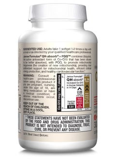 jarrow formulas QH-Absorb + PQQ - 30 Softgels - Supports Mitochondrial Biogenesis, Energy Production & Cardiovascular Health - Up to 30 Servings  - Image 4