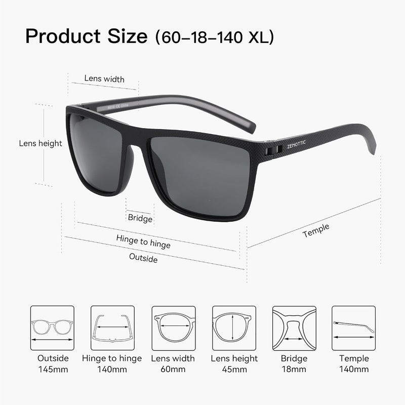 ZENOTTIC Polarized Sunglasses for Men - Lightweight TR90 Frame with UV400 Protection - Image 5