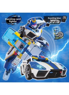 Generic Dazzle Card Fighter Dazzle Blue Lightning Deformation Super Dazzle Light King Xuan Iron War God Fire Shura Deep Sea Sky Anchor Toy-Color:Deep Sea King 8157  - Image 2