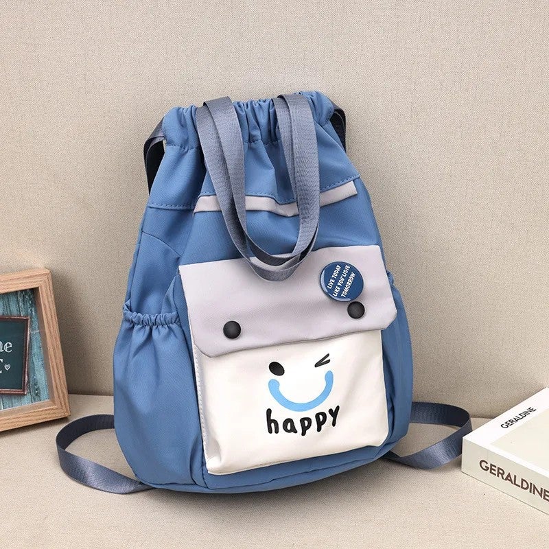 Bluejw Fashionable Lightweight Waterproof Oxford Drawstring Backpack Cartoon Design 20-35L Capacity Arcuate Shoulder Strap Easy-Closure - Image 1