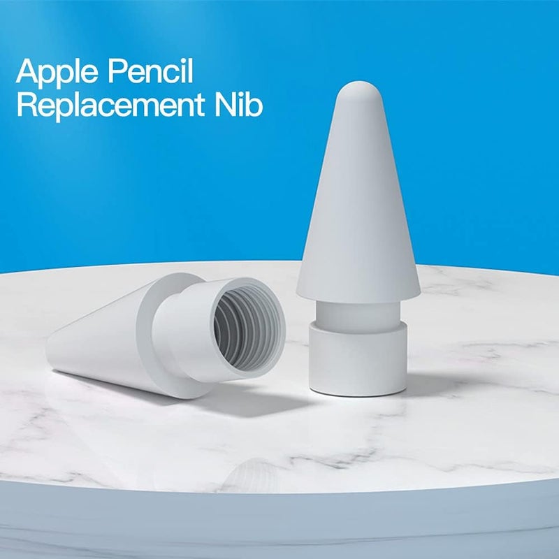 AWINNER Replacement Tips Compatible with Apple Pencil 2 Gen iPad Pro Pencil - iPencil Nib for iPad Pencil 1 st/Pencil 2 Gen White 4 Pack - Image 2
