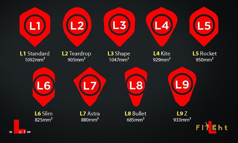 LSTYLE Dart Flights: L2 PRO Teardrop - for Soft Tip and Steel Tip Darts - Image 2