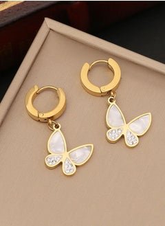 MissTiara Fashion Shell Butterfly Bracelet Necklace Earring Set Stainless Steel Clavicle Chain for Women Girls  - Image 5