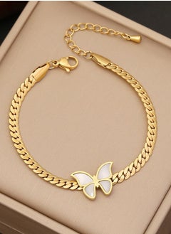 MissTiara Fashion Shell Butterfly Bracelet Necklace Earring Set Stainless Steel Clavicle Chain for Women Girls  - Image 4