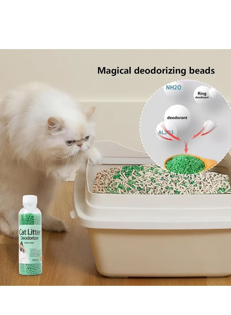 Generic Cat Litter Deodorant Beads, Kitten Toilet Artifact, Pet Odor Activated Carbon Absorbs Kitty Sand Stink Cleaning Supplies 250ml  - Image 3