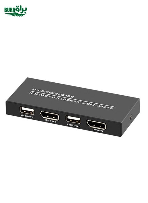 FJGEAR FJ-DK201 60HZ 2 Ports DP + USB To KVM Switcher With Desktop Controller