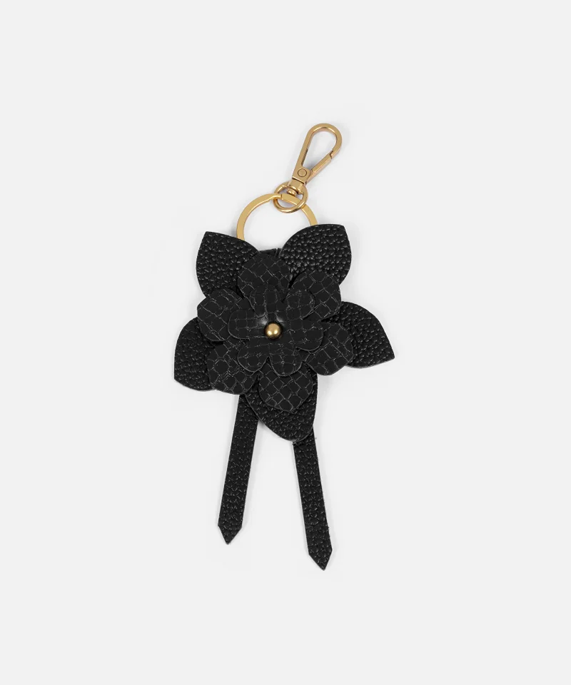 Ipekyol Black Floral Keychain