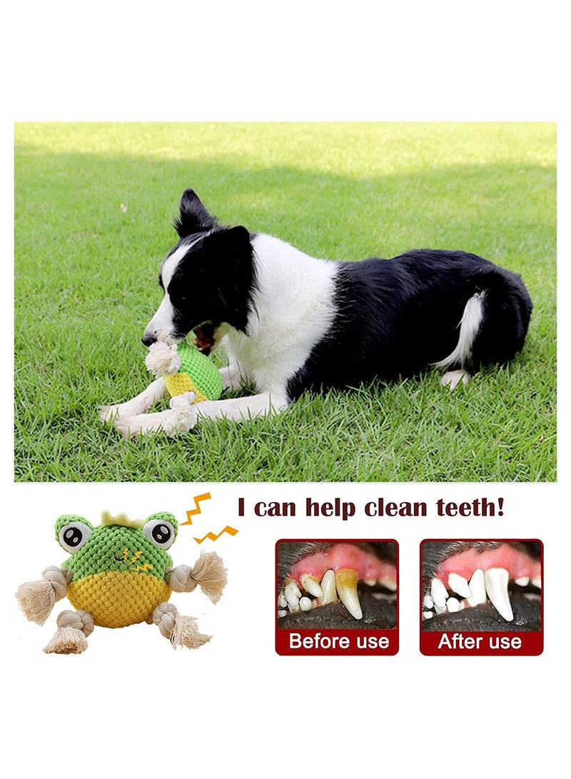 SYOSI SYOSI Plush Squeaky Dog Toys, Durable Dog Chew Toy, for Puppy Teething, Interactive Stuffed Dog Toys, Tug of War Dog Toys with Tough Rope Legs Dog Toys, for Small Medium & Large Dogs  - Image 4