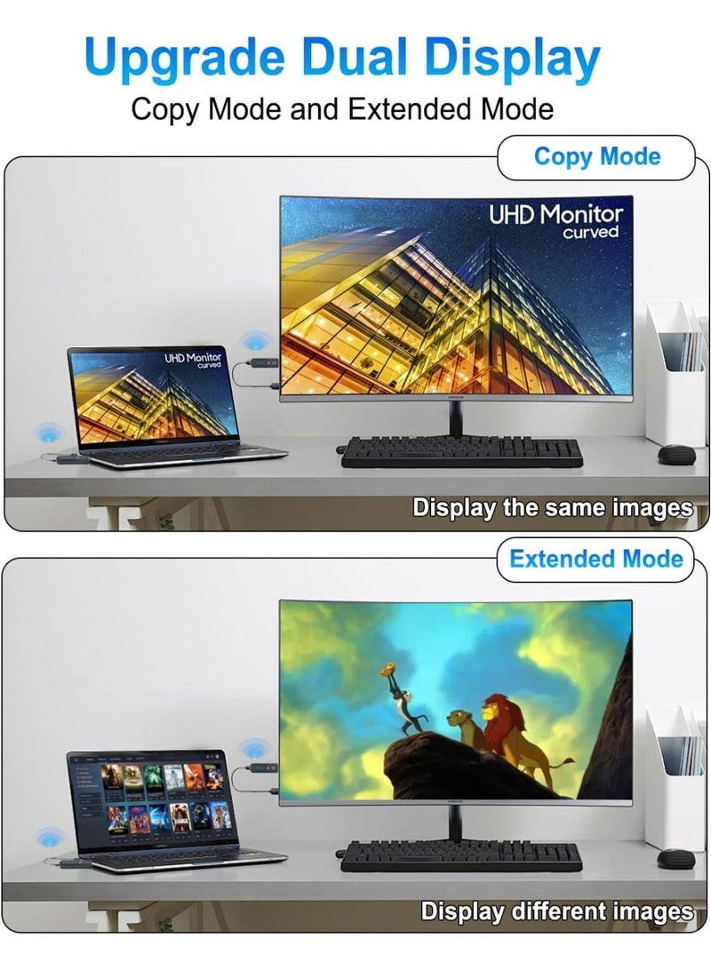 كاست ويف طقم جهاز ارسال واستقبال HDMI لاسلكي - نطاق توصيل وتشغيل 100 متر/322 قدم، مدخل 4K 1080P للكمبيوتر وجهاز العرض وتي في بوكس، محول ثنائي النطاق 5G+2.4G - Image 4