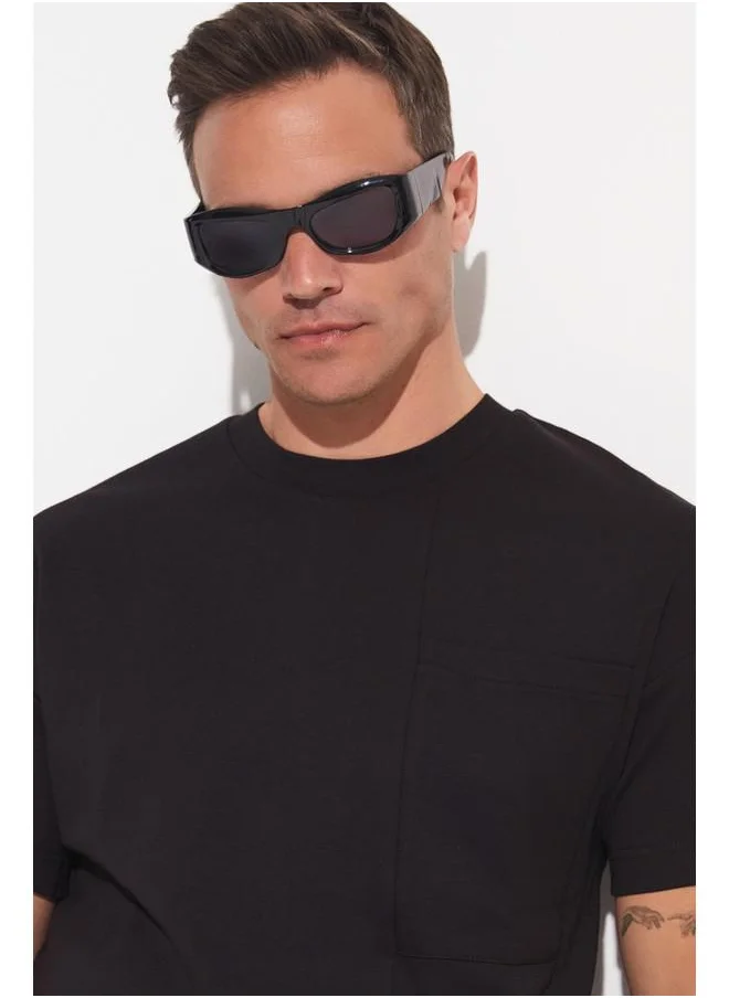 جون June Men's Oversize Pocket Crew Neck Tshirt