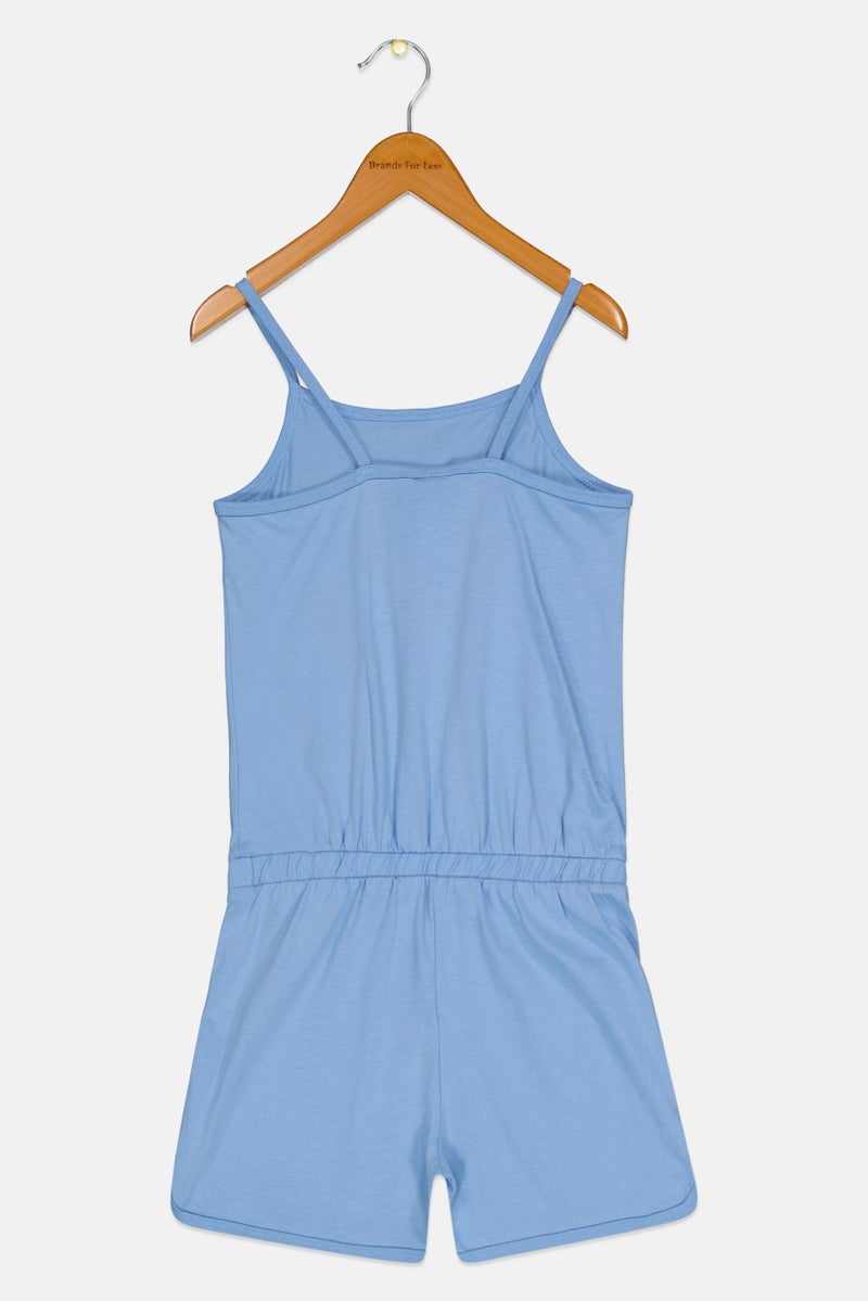 PUMA Kids Girl Sportwear Fit Sleeveless Romper, Blue - Image 3
