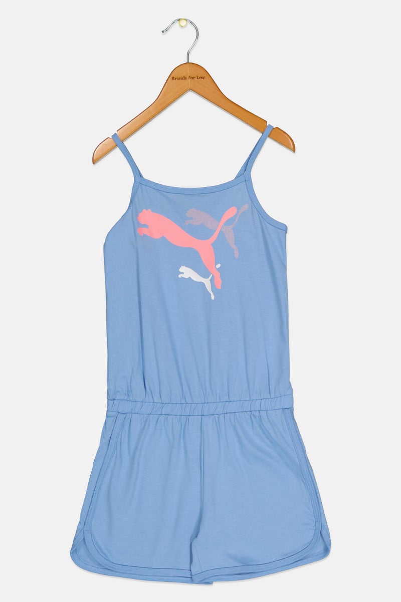 PUMA Kids Girl Sportwear Fit Sleeveless Romper, Blue - Image 2