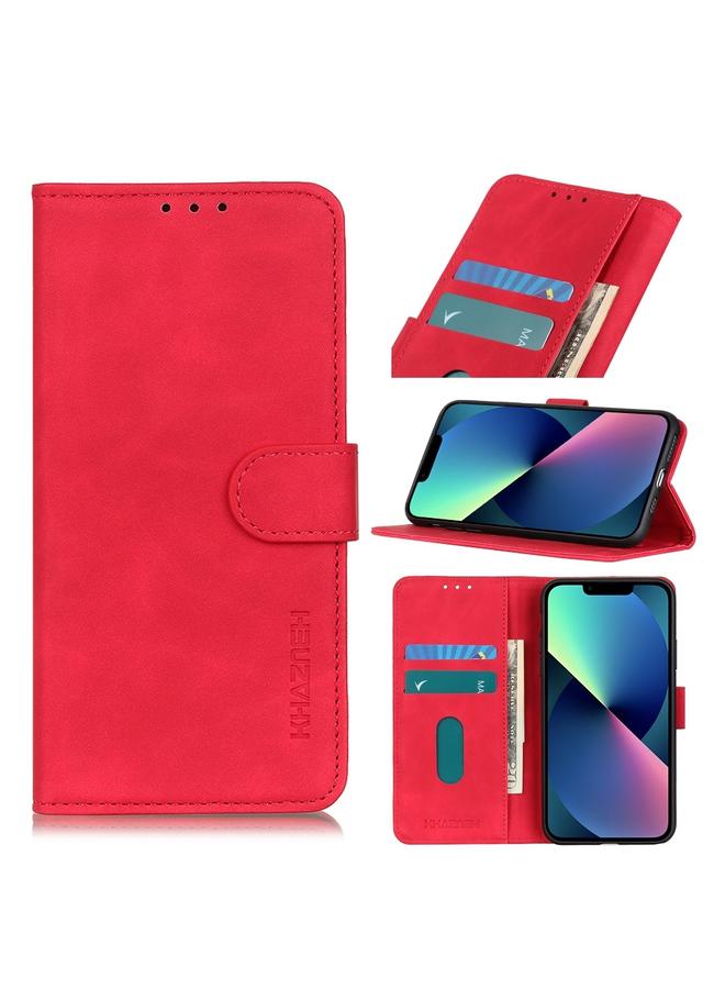 S-TOP Case For iPhone 14 Plus KHAZNEH Retro Texture Leather Phone Case - Image 1