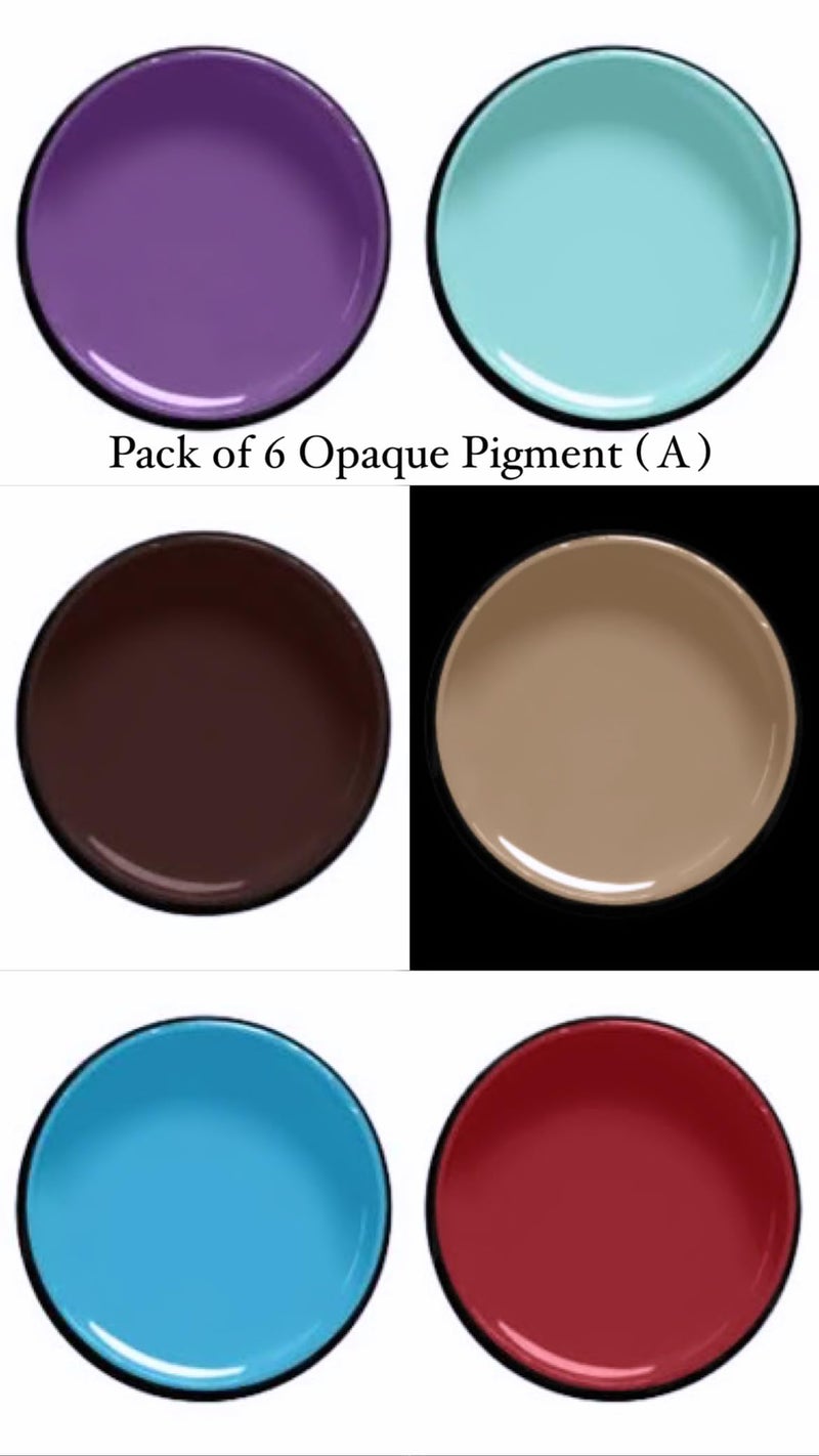 IRIKA Opaque Paste Pigment Resin Art Pigment Set - 6 Colors, 20g Each (Coffee Brown, Aquamarine, Purple, Ocean Blue, Sandstone, Magenta) - Image 3