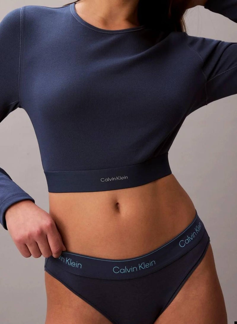 CALVIN KLEIN Cropped Lounge T-shirt - Modern Rib - Image 3