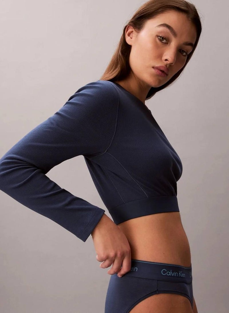 CALVIN KLEIN Cropped Lounge T-shirt - Modern Rib - Image 2