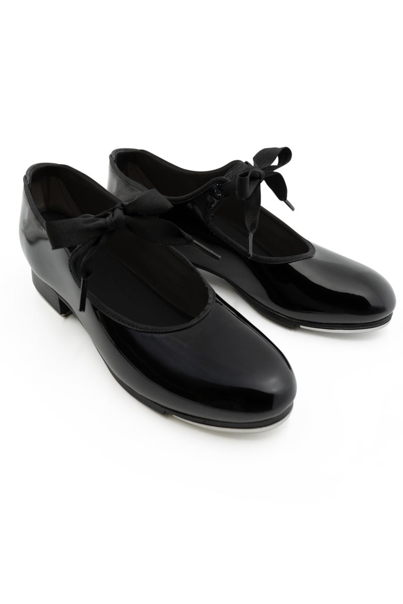 Capezio حذاء كابيزيو جونيور تايت تاب، أسود لامع، 6.5M - Image 1