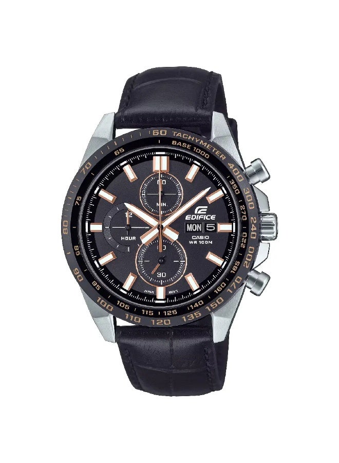 Casio Edifice EFR-574BL-1AV Black Dial Men's Watch - Image 1