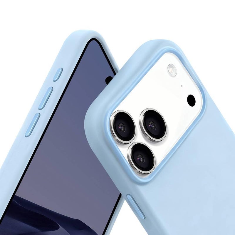 غطاء واقي بسيليكون لـ iPhone 16 / 16 Plus / 16 Pro / 16 Pro Max مع حماية من السقوط ومقاوم لبصمات الأصابع مع مقاوم للصدمات مع مقاوم للخدش باللون أزرق من السيليكون باللون الأزرق - Image 3
