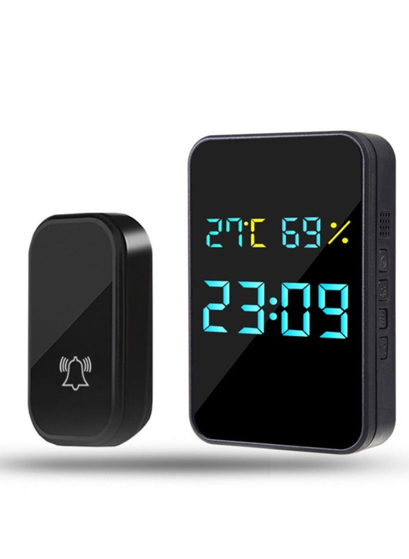 No Battery Needed Wireless Doorbells for Home, Waterproof and Self-powered Door bell, Displays Temperature, Humidity and Time, Houses Door bell with 38 Melodies and 4 Volume Levels  - Image 1