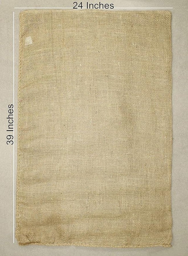 Cotton Craft أكياس سباق البطاطس من قطن كرافت - مجموعة من 6 أكياس من الجوت للبنات والأولاد - لياقة بدنية في الملعب - ألعاب خارجية لعيد الميلاد والنزهات والقفز والوثب وألعاب الحديقة وتخزين أكياس سانتا - 24x39 - Image 3