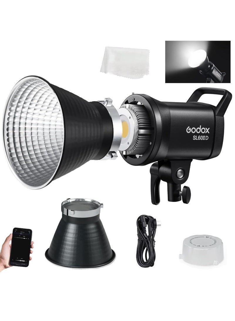 Godox SL60IID 5600K LED Video Light Max.70W with Stronger Output,Connecting to The app via Bluetooth,CRI 96+ TLCI 97+,Bowens Mount Feel Free to Create Diverse Light Effects - Image 1