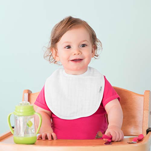 green sprouts Absorbent Organic Cotton Muslin Bibs, 0-12mo Hypoallergenic, STANDARD 100 by OEKO-TEX Certified, Tested for Hormones - Image 4