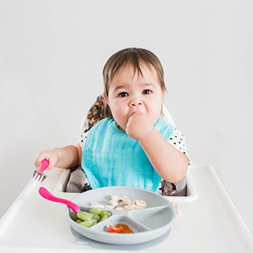 green sprouts Absorbent Organic Cotton Muslin Bibs, 0-12mo Hypoallergenic, STANDARD 100 by OEKO-TEX Certified, Tested for Hormones - Image 5