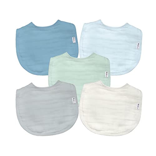 green sprouts Absorbent Organic Cotton Muslin Bibs, 0-12mo Hypoallergenic, STANDARD 100 by OEKO-TEX Certified, Tested for Hormones - Image 1