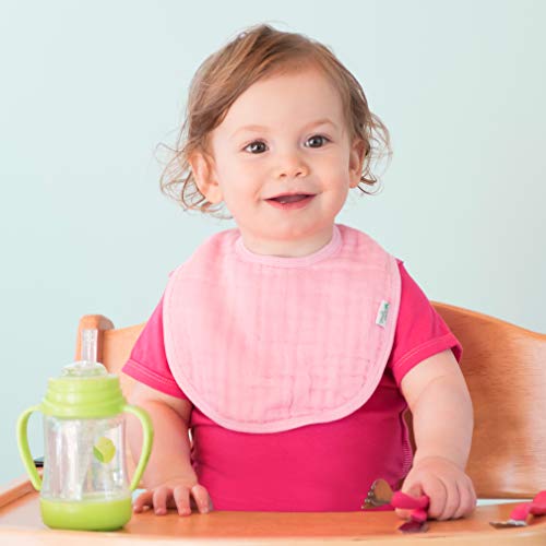green sprouts Absorbent Organic Cotton Muslin Bibs, 0-12mo Hypoallergenic, STANDARD 100 by OEKO-TEX Certified, Tested for Hormones - Image 3