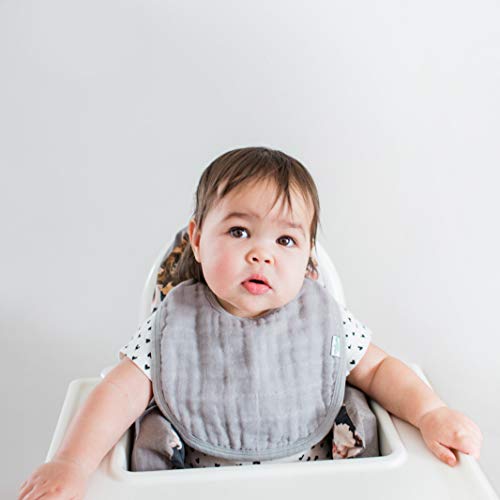 green sprouts Absorbent Organic Cotton Muslin Bibs, 0-12mo Hypoallergenic, STANDARD 100 by OEKO-TEX Certified, Tested for Hormones - Image 2