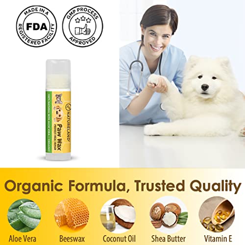 Natureland [8 OZ/0.18 OZ/0.36 OZ] Natureland Organic Paw Wax for Dogs and Cats, Natural Outdoor Protection to Heal, Repair, and Protect Dry, Chapped, or Rough Pads, Helps Protects Paws on Snow, Sand, or Dirt - Image 2