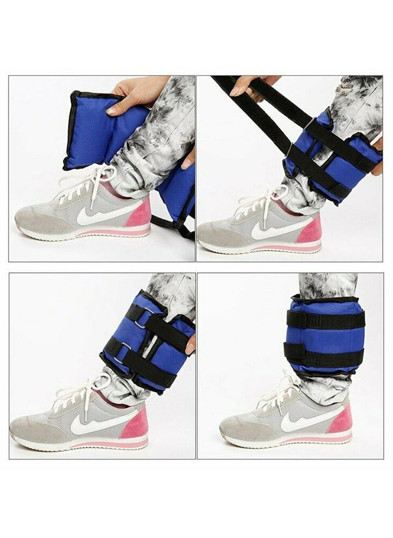 UFIT - Double Ankle & Wrist Sand Weights With Carry Bag, Blue 2KG (1KG×2PCS) - Image 1