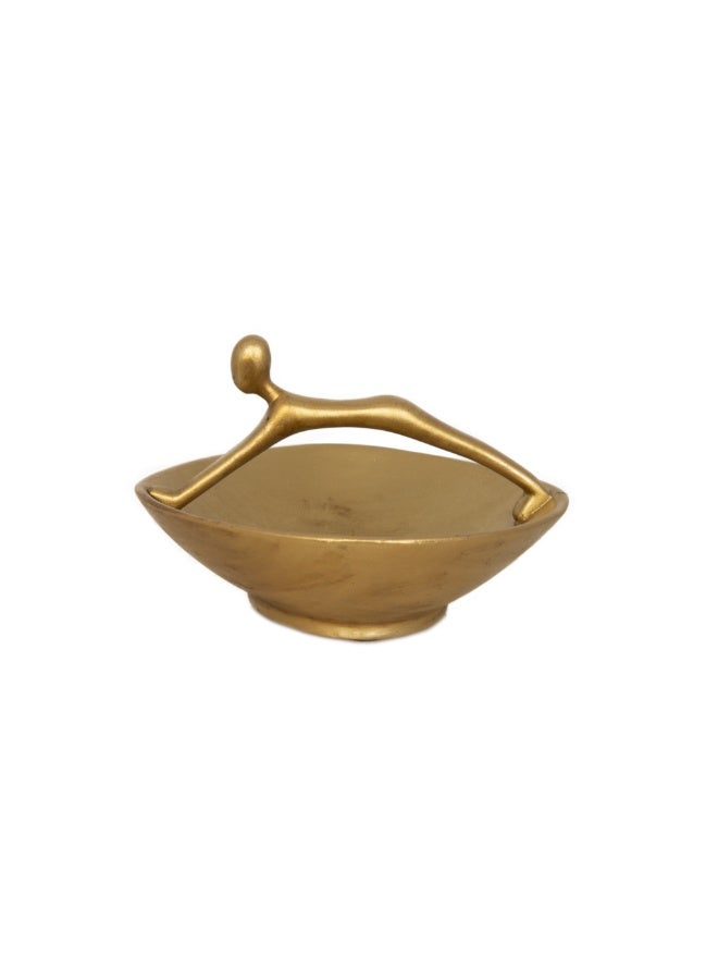 Halfpound Oval copper bowl with handle, decorative bowl for jewelry and can be used as a nut stand - Image 3