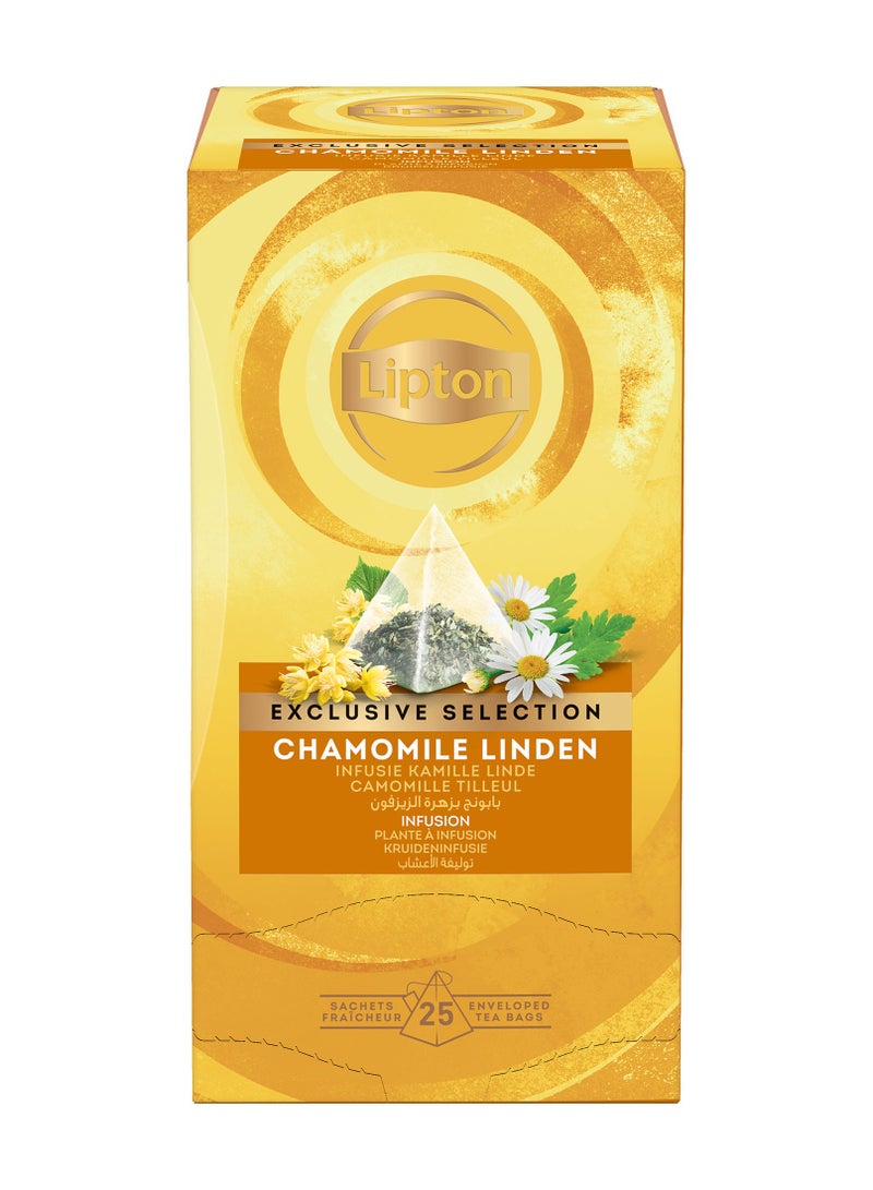 Lipton Lipton Exclusive Selection Chamomile & Honey, 25 Pyramid Tea Bags 25 Teabags (50g) - Image 1