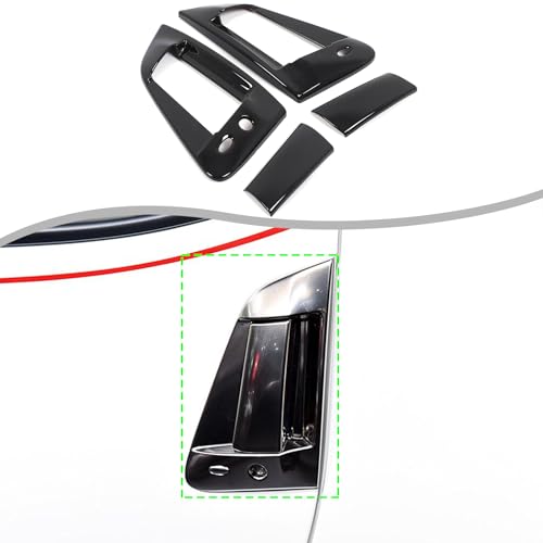 Daeiclru Car Exterior Door Handle Cover Trim Compatible with Nissan 370Z 20092020 ABS Carbon Fiber Style Side Door Handle Protector Cover AntiScratch Decoration Accessories Glossy Black - Image 3