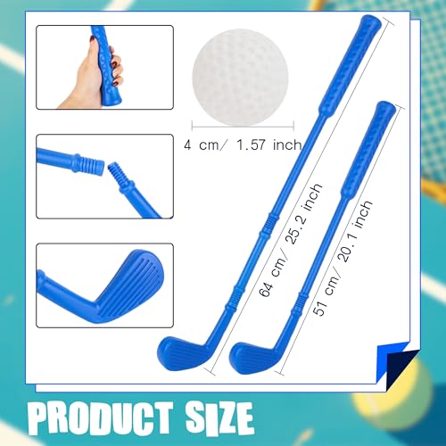 Spaluck مجموعة جولف للأطفال من سبالووك 36 قطعة بلاستيكية مصغرة تشمل 12 مضرب جولف و24 كرة للجولف للهدايا في حفلات عيد الميلاد وأعياد الميلاد 3 ألوان - Image 5