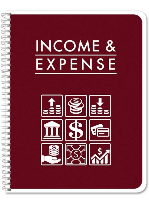 BookFactory Income and Expense Log Book TrackerSmall Business Ledger BookAccounting  Bookkeeping Ledger Log BookLogBook 108 Pages  85 x 11 WireO LOG1087CWPPIncomeExpenseBX