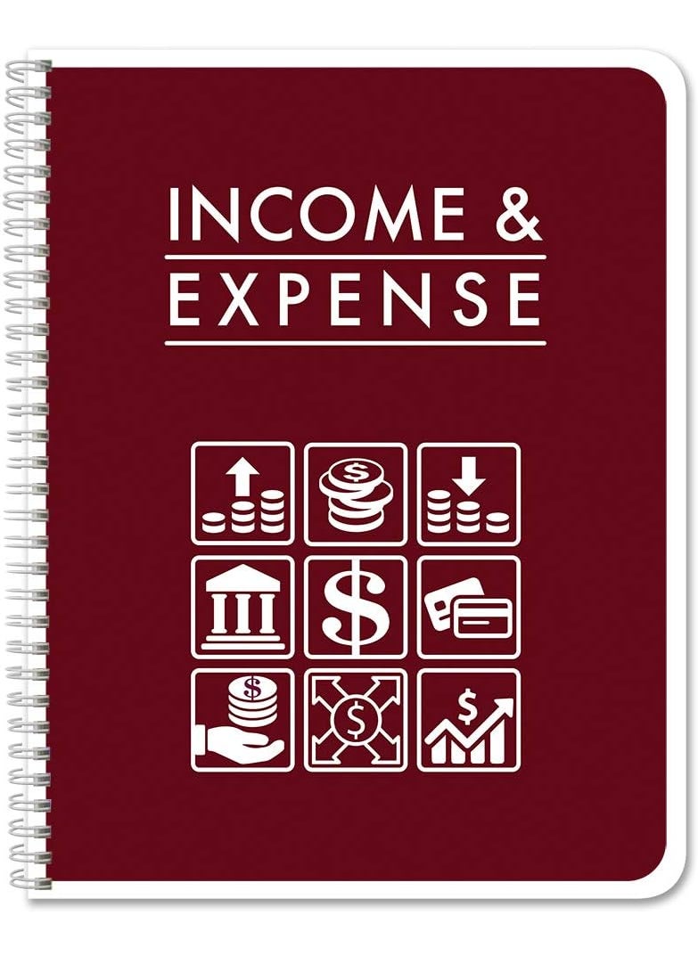 BookFactory BookFactory Income and Expense Log Book TrackerSmall Business Ledger BookAccounting  Bookkeeping Ledger Log BookLogBook 108 Pages  85 x 11 WireO LOG1087CWPPIncomeExpenseBX  - Image 1