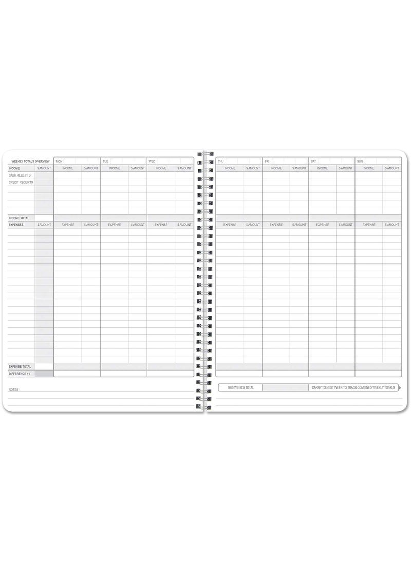 BookFactory BookFactory Income and Expense Log Book TrackerSmall Business Ledger BookAccounting  Bookkeeping Ledger Log BookLogBook 108 Pages  85 x 11 WireO LOG1087CWPPIncomeExpenseBX  - Image 2