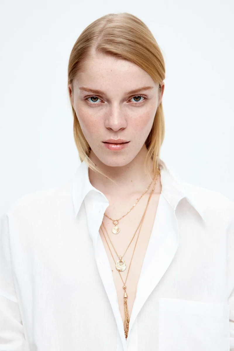 H&M Oversized linen-blend shirt