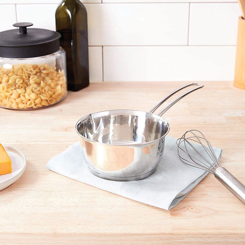 Küchenprofi Stainless Steel Saucepan with Clad Bottom, 16-Ounce,Silver - Image 5