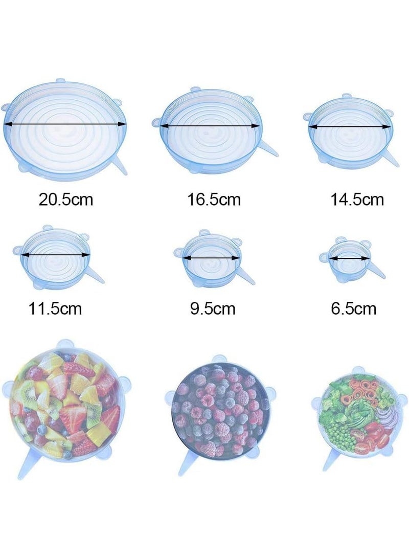 Flexible Silicone Stretch Lids – 6 Different Sizes – Reusable Multi-Color Food Covers – Airtight Lids for Bowls, Cups, Fruits & Vegetables - Image 4
